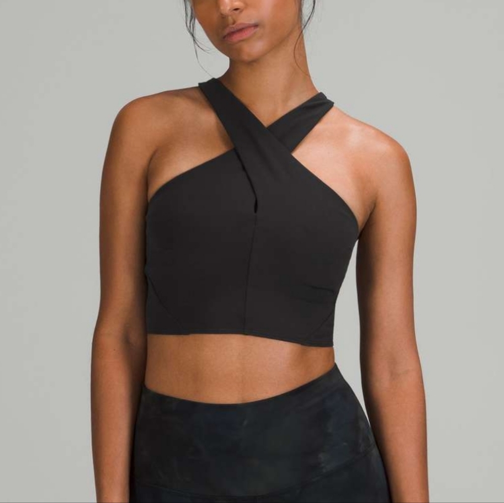 Lululemon Nulu Wrap-Front Longline Bra - Black 8